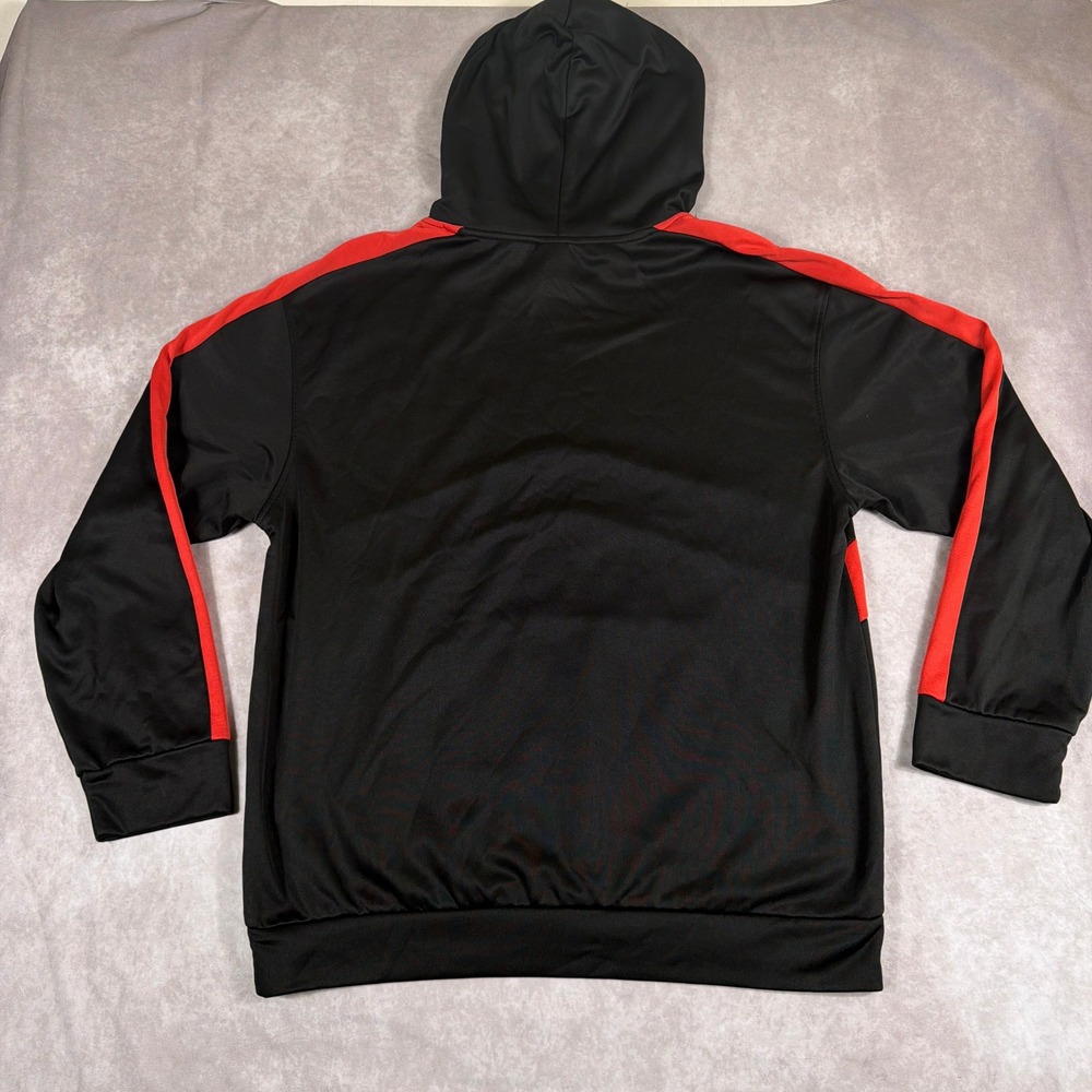 Liverpool FC Hoodie Official LFC Product Polyester Chevron XL Black Red Soccer - Picture 8 of 10